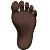 🦶🏿 Foot: Dark Skin Tone, Emoji by Apple