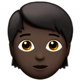 🧑🏿 Erwachsener: Dunkle Hautfarbe Emoji von Apple