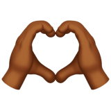 🫶🏾 Heart Hands: Medium-Dark Skin Tone, Emoji by Apple