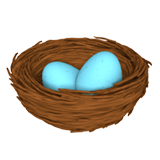 🪺 Гнездо с Яйцами, смайлик от Apple