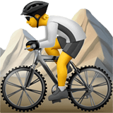🚵 Person Mountain Biking, Emoji by Apple