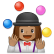 🤹🏽‍♀️ Woman Juggling: Medium Skin Tone, Emoji by Samsung