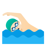 🏊🏻‍♂️ Man Swimming: Light Skin Tone, Emoji by Google