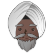 👳🏿‍♂️ Man Wearing Turban: Dark Skin Tone, Emoji by Samsung