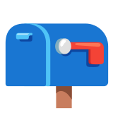 📪 Закрытый Почтовый Ящик с Опущенным Флажком, смайлик от Google