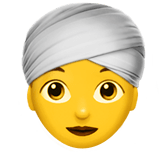 👳‍♀️ Frau Mit Turban Emoji von Apple