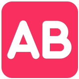 🆎 Ab Button (blood Type), Emoji by Microsoft