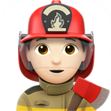 🧑🏻‍🚒 Firefighter: Light Skin Tone, Emoji by Apple