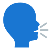 🗣️ Sprechender Kopf Emoji von Google