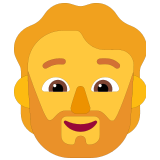 🧔 Person: Beard, Emoji by Microsoft