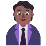 🧑🏾‍💼 Büroangestellte(r): Mitteldunkle Hautfarbe Emoji von Microsoft