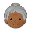 👵🏾 Пожилая Женщина: Темный Тон Кожи, смайлик от Samsung