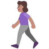 🚶🏽‍♀️ Woman Walking: Medium Skin Tone, Emoji by Microsoft