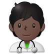 🧑🏿‍⚕️ Arzt/ärztin: Dunkle Hautfarbe Emoji von Samsung