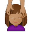 💆🏽‍♀️ Woman Getting Massage: Medium Skin Tone, Emoji by Samsung