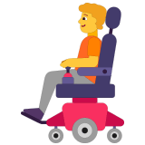 🧑‍🦼 Person in Motorisiertem Rollstuhl Emoji von Microsoft