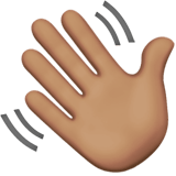 👋🏽 Waving Hand: Medium Skin Tone, Emoji by Apple