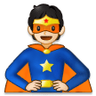 🦸🏻 Супергерой: Очень Светлый Тон Кожи, смайлик от Samsung