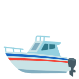 🛥️ Моторная Лодка, смайлик от Google