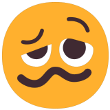 🥴 Visage Éméché Emoji par Microsoft