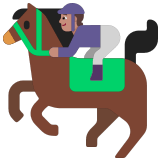 🏇🏽 Pferderennen: Mittlere Hautfarbe Emoji von Microsoft