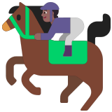 🏇🏾 Horse Racing: Medium-Dark Skin Tone, Emoji by Microsoft