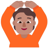 🙆🏽 Person Gesturing Ok: Medium Skin Tone, Emoji by Microsoft