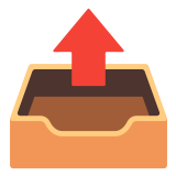 📤 Outbox Tray, Emoji by Google