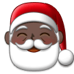 🎅🏿 Santa Claus: Dark Skin Tone, Emoji by Samsung