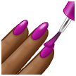 💅🏾 Nail Polish: Medium-Dark Skin Tone, Emoji by Samsung
