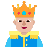 🤴🏼 Prince: Medium-Light Skin Tone, Emoji by Microsoft