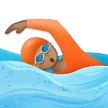 🏊🏽 Плавание: Средний Тон Кожи, смайлик от Samsung
