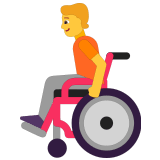 🧑‍🦽 Person in Manuellem Rollstuhl Emoji von Microsoft