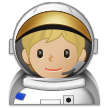 🧑🏼‍🚀 Astronaute : Peau Moyennement Claire Emoji par Samsung