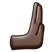 🫸🏿 Rightwards Pushing Hand: Dark Skin Tone, Emoji by Samsung