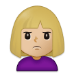🙎🏼‍♀️ Woman Pouting: Medium-Light Skin Tone, Emoji by Samsung