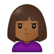 🙎🏾‍♀️ Woman Pouting: Medium-Dark Skin Tone, Emoji by Samsung