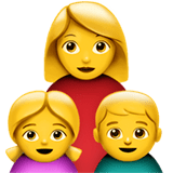 👩‍👧‍👦 Familie: Frau, Mädchen Und Junge Emoji von Apple