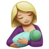 🤱🏼 Breast-Feeding: Medium-Light Skin Tone, Emoji by Apple