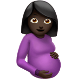 🤰🏿 Беременная Женщина: Очень Темный Тон Кожи, смайлик от Apple