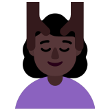 💆🏿‍♀️ Woman Getting Massage: Dark Skin Tone, Emoji by Microsoft