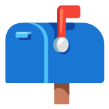 📫 Закрытый Почтовый Ящик с Поднятым Флажком, смайлик от Google