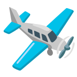 🛩️ Маленький Самолет, смайлик от Google