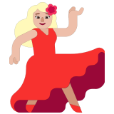 💃🏼 Woman Dancing: Medium-Light Skin Tone, Emoji by Microsoft