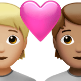 🧑🏼‍❤️‍🧑🏽 Couple with Heart: Person, Person, Medium-Light Skin Tone, Medium Skin Tone, Emoji by Apple