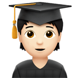🧑🏻‍🎓 Étudiant (tous Genres) : Peau Claire Emoji par Apple