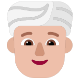 👳🏼 Person Wearing Turban: Medium-Light Skin Tone, Emoji by Microsoft