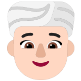 👳🏻‍♀️ Woman Wearing Turban: Light Skin Tone, Emoji by Microsoft