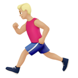 🏃🏼‍♂️ Man Running: Medium-Light Skin Tone, Emoji by Apple