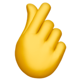 🫰 Hand with Index Finger and Thumb Crossed, Emoji by Apple